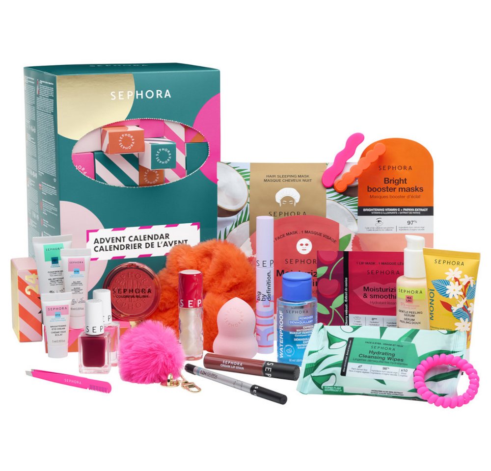 Sephora Adventskalender SEPHORA COLLECTION Adventskalender 2025 – 24 Beauty-Überraschungen (24-tlg), 24 Beauty-Überraschungen, 12 Originalgrößen von Sephora