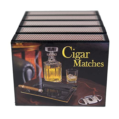 5er Pack Pfeifenhölzer Lange Streichhölzer Zündhölzer für Zigarren Pfeifen mit längerer Brenndauer als herkömmliche Hölzer (Cigar Match) von Sepilo