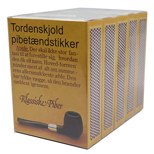 5er Pack Pfeifenhölzer Lange Streichhölzer Zündhölzer für Zigarren Pfeifen mit längerer Brenndauer als herkömmliche Hölzer (Tordenskjold) von Sepilo