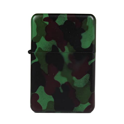 Benzinfeuerzeug American Style Benzin Feuerzeug robust Metall Sturmfeuerzeug Geschenk Outdoor Camping Windfest Wetterfest Designs Farben - Motivserie A (Motiv 02 - Camouflage Jungle) von Sepilo