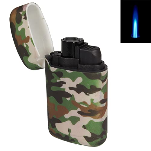 Easy Torch Sturmfeuerzeug Camouflage Feuerzeug Outdoor Rubber Jet Flame Gas Turbofeuerzeug mit Jetflamme (Savannah) von Sepilo