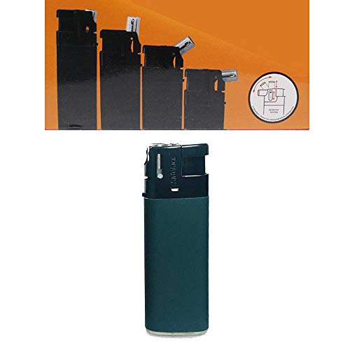 Feuerzeug Modell Sidekick Rubber Color als Normal- oder Pfeifenfeuerzeug 3-Fach verstellbar 0, 45, und 90 Grad seidige Soft Touch Oberfläche (Moosgrün (1 Feuerzeug)) von Sepilo