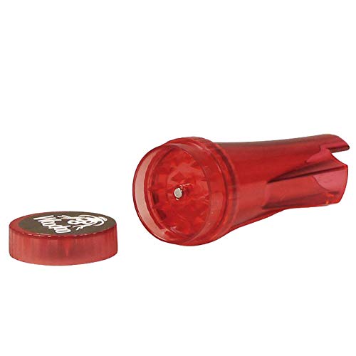 Hülle für Clipper Feuerzeuge mit integriertem Grinder Kräutermühle magnetisch inklusive 1x Clipper Feuerzeug (Rot) von Sepilo