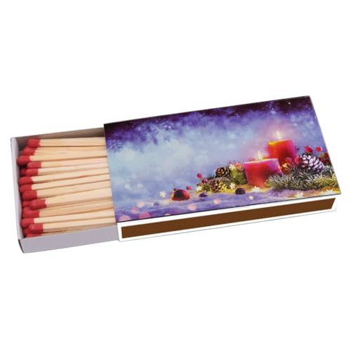 Kaminhölzer Weihnachtslichter Kaminstreichholz Zigarrenhölzer Pfeifenhölzer 100mm Streichhölzer Kaminanzünder Zündhölzer Zigarre Pfeife Kamin Grill Kerze Lange Brenndauer (1 Packung) von Sepilo