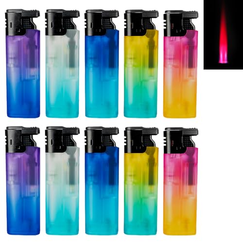 Turbo Sturmfeuerzeug Color Gradient RS Rubber Soft Touch Semitransparent Rote Flamme Gas Feuerzeug Jet Flame Turbofeuerzeug (10) von Sepilo