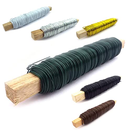 Sepkina Blumendraht Draht Floristikdraht Bindedraht Wickeldraht Basteldraht Metalldraht 50 Meter 0,14€/M grün (Grün) von Sepkina