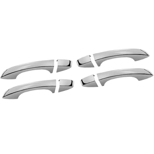 Seplxoi Auto-Außentürgriff Auto Links Außentürgriff Schwarz für chrom Abdeckung für golf 6 MK6 2009-2013(Silver 0 button) von Seplxoi