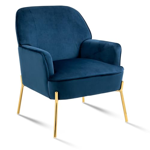 Modern Wohnzimmer Sessel Samt Lounge Sessel für Wohnzimmer und Schlafzimmer Sofa Stuhl bis 135 kg von Sepnine