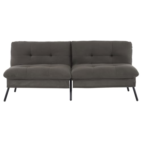 Sepnine Moderner Sofa,Schlafcouch Metallbeinen,mit Verstellbarer Rückenlehne,Couch Bettsofa,Geeignet für Wohnlandschaft,Wohnzimmer,Heimkino,Tragfähigkeit 136kg (Braun) von Sepnine