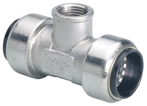 Edelstahl Steckfitting Tectite T-Stück mit IG 15 mm x Rp 1/2" x 15 mm, TS130G Edelstahl Steckfitting Tectite T-Stück mit IG 15 mm x Rp 1/2" x 15 mm, TS130G von Seppelfricke