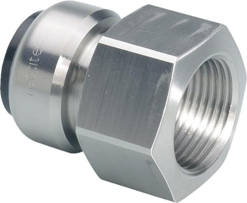 Edelstahl Steckfitting Tectite Übergangsmuffe 18 mm auf IG Rp 1/2", TS270G von Seppelfricke