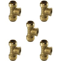 Kupfer Steckfitting Tectite T-Stück Innengewinde 22 mm - 1/2" - 22 mm DVGW 5 Stück Kupfer Steckfitting Tectite T-Stück Innengewinde 22 mm - 1/2" - 22 mm DVGW 5 Stück von Seppelfricke
