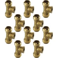 Seppelfricke - Kupfer Steckfitting Tectite T-Stück Innengewinde 15 mm - 1/2' - 15 mm dvgw 10 Stück Seppelfricke - Kupfer Steckfitting Tectite T-Stück Innengewinde 15 mm - 1/2' - 15 mm dvgw 10 Stück von Seppelfricke