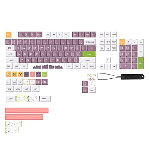 Seprendi 135-Tasten-PBT-Tastenkappe, XDA-Kugelkappe, 7U, Leertaste, geteilte Leertaste, fünfseitige Sublimationstaste für mechanische Tastatur von Seprendi