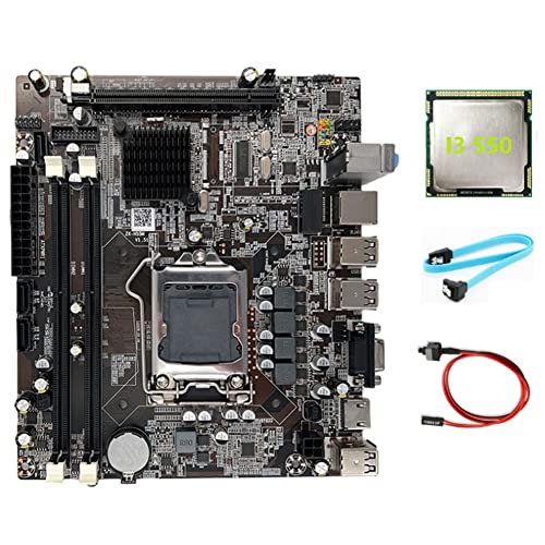 Seprendi H55 Motherboard LGA1156 Unterstützt I3 530 I5 760 Serie CPU DDR3 Speicher Motherboard Zubehör I3 550 CPU + Kabel + Switch Kabel von Seprendi