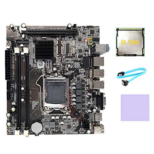Seprendi H55 Motherboard-Zubehörteil-Kits LGA1156 unterstützt I3 530 I5 760 Series CPU DDR3 Speicher + I3 540 CPU + SATA-Kabel + -Pad von Seprendi