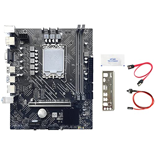 Seprendi H610 Computer Motherboard + -Kabel + Schallwand + Wärmeleitpaste LGA1700 DDR4 Gigabit LAN für G6900 I3 12100 I5 12500 12Th CPU von Seprendi