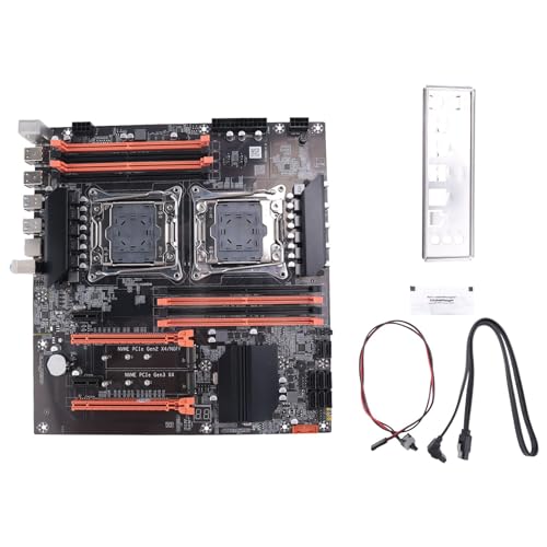 Seprendi X99 Dual CPU Motherboard + -Kabel + Schaltkabel + Schallwand + Wärmeleitpaste LGA 2011 DDR4 Unterstützung 2011-V3 CPU Motherboard von Seprendi