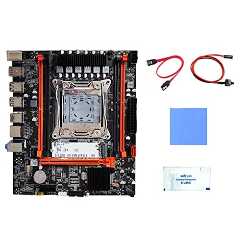 Seprendi X99H LGA2011-V3 Motherboard+Schalterkabel+-Kabel+Wärmeleitung+Wärmeleitpad DDR3X4 ECC RAM Slot M.2 NVME PCI-E3.0 X16 Ersatzteile von Seprendi