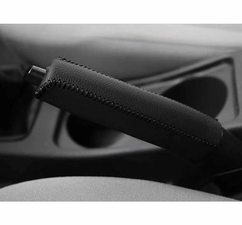 SeptAm Auto Handbremse Abdeckung füR H-onda Civic Type R FL5 FK8 FK2 FN2 FD2 2018-2024, Handbremsenabdeckung Aus Leder rutschfeste Handbremsschutz Handbremsgriff SchutzhüLle,A/Black Line von SeptAm