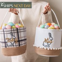 Osterkorb, Personalisierter Monogramm-Ostereikorb, Mädchenkorb, Entworfener Individuelle Ostertasche von SeptemberAndGraceINC