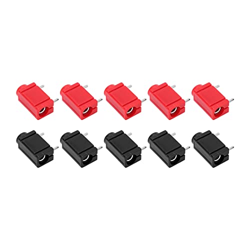 10PCS PCB Bananenbuchse, 4MM Bananenbuchse, 30Vac 60Vdc PCB Panel Socket Connector Angepasst An Multimeter Spannungserkennung Allgemeine Schaltungserkennung von Septpenta