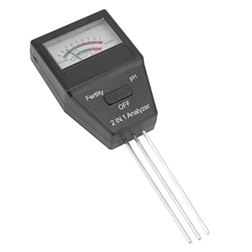 2 in 1 Boden Ph Meter, 1 (Säure) Bis 9 (Alkalischer) PH Wert, Kontrolle des Boden PH und Der Fruchtbarkeit, mit 3 Sonden, Plug and Play Länge 18 cm Geeignet für Hausgarten Rasen von Septpenta