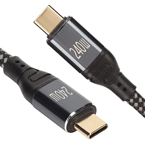 240W USB C auf USB C Kabel, 480Mbps Datenübertragung, Kompatibel mit Allen Geräten mit Hoher Bis Niedriger Leistung (240/200/170/140/100/60/18W), Typ C Datenkabel mit Zwei Enden(50cm) von Septpenta