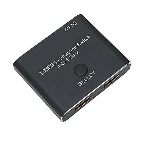 Bidirektionaler HD Multimedia Schnittstellenschalter, 2 In 1 Ausgangsmodus, 8K 60Hz 4K 120Hz 48Gbps, Gehäuse Aus Aluminiumlegierung, Gute Thermische Leistung, Geeignet für Xbox Series X von Septpenta