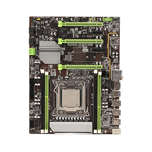 Desktop Motherboard, 6xSATa 4xDDR3 DIMM 8 Phase Power Dual Indicator LGa 2011 Motherboard für PC Ersatz, Integrierte 100M Netzwerkkarte und 6 Kanal Audio Chip von Septpenta