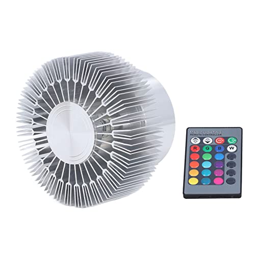 LED Deckenleuchte, RGB Hohldeckenleuchte, 24 Tasten Zur Steuerung Des Lichtschalters, Farbhelligkeit, 360 ° Leuchtend, 3 W Wandleuchte in Sonnenform für Wohnzimmer, Party, KTV, Bar, Corrido von Septpenta