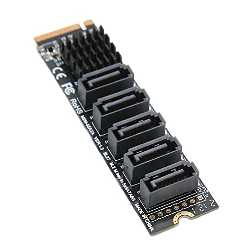 Riser Karte, Jmb585 Chiplösung, Schnelle Übertragungsgeschwindigkeit, Stabiler Betrieb, Hohe Arbeitseffizienz, PCIE M.2 Bis SATA3.0 für OS X für Llinux für Windows Riser Karte, Jmb585 Chiplösung, Schnelle Übertragungsgeschwindigkeit, Stabiler Betrieb, Hohe Arbeitseffizienz, PCIE M.2 Bis SATA3.0 für OS X für Llinux für Windows von Septpenta