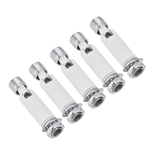 Septpenta 5 Stücke Schrägdeckenadapter für Pendelleuchten, 180 ° Einstellung, M10 Außenzahnrad Umwandlungskopf, Schrägdeckenleuchten Adapter für Strahler, Reflektorlampe(Weiß) von Septpenta