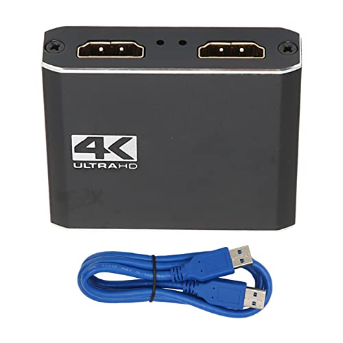 Septpenta HD Multimedia Interface Sound und Videoaufnahmekarte, Unterstützt 4K 60 FPS, 1080P 60 Fps Ausgang, 3,5 MM Mikrofonbuchse, Plug and Play, Geeignet für Windows, OS von Septpenta