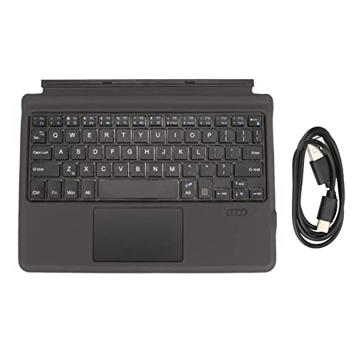 Septpenta Ultradünne Kabelgebundene Bluetooth Tastatur, Wiederaufladbar Über USB C, Integriertes Touchpad, Einstellbarer Winkel Bis Zu 33 Fuß für Surface Go 3, Go 2, Go Tastatur von Septpenta