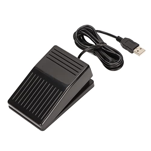 USB Pedal, USB Industrie Fußschalter Pedal mit 2M Kabel, Programmierbares Computer Tastatur Aktionspedal, Einzelfußsteuerungs Tastatur Aktionsschalterpedal,Multifunktionales Einzel Fußschalter Pedal von Septpenta