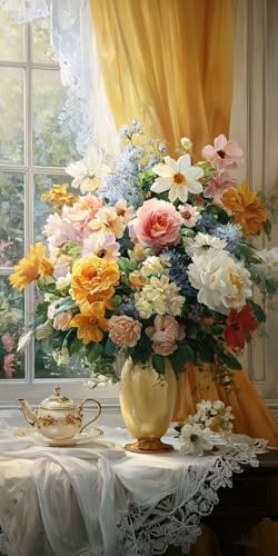 5D DIY Diamond Painting Kits for Adults, Blumen Vase Vollbohrer Diamant Bilder mit Zubehör für Anfänger, Strass Kristall Stickerei Leinwand nach Zahlen für Kinder Erwachsene Dekorationen 20x30cm C310 5D DIY Diamond Painting Kits for Adults, Blumen Vase Vollbohrer Diamant Bilder mit Zubehör für Anfänger, Strass Kristall Stickerei Leinwand nach Zahlen für Kinder Erwachsene Dekorationen 20x30cm C310 von Sepwougg