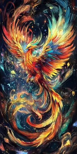 5D DIY Diamond Painting Kits for Adults, Farbe Phoenix Vollbohrer Diamant Bilder mit Zubehör für Anfänger, Strass Kristall Stickerei Leinwand nach Zahlen für Kinder Erwachsene Dekorationen 40x50cm C47 5D DIY Diamond Painting Kits for Adults, Farbe Phoenix Vollbohrer Diamant Bilder mit Zubehör für Anfänger, Strass Kristall Stickerei Leinwand nach Zahlen für Kinder Erwachsene Dekorationen 40x50cm C47 von Sepwougg