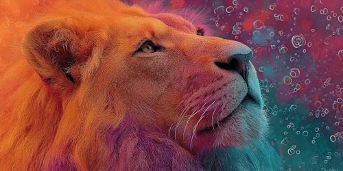 Diamond Painting xxl, Der abstrakte Löwe 5D Diamant Painting Bilder, DIY Kristall Stickerei Erwachsene und Kinder, Mosaikherstellung Art Groß Wohnzimmer Schlafzimmer Dekoration 100x150cm D124 von Sepwougg