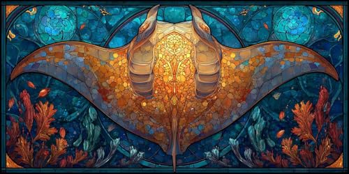 Sepwougg 5D DIY Diamond Painting Kits for Adults, Abstrakte Tiere Vollbohrer Diamant Bilder mit Zubehör für Anfänger, Strass Kristall Stickerei Leinwand Kinder Erwachsene Dekorationen 80x110cm C105 von Sepwougg