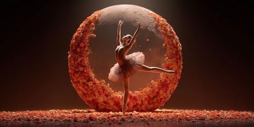 Sepwougg 5D DIY Diamond Painting Kits for Adults, Ballett Blumen Vollbohrer Diamant Bilder mit Zubehör für Anfänger, Strass Kristall Stickerei Leinwand Kinder Erwachsene Dekorationen 40x50cm C16 von Sepwougg
