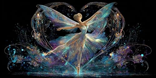 Sepwougg 5D DIY Diamond Painting Kits for Adults, Ballett Mädchen Vollbohrer Diamant Bilder mit Zubehör für Anfänger, Strass Kristall Stickerei Leinwand Kinder Erwachsene Dekorationen 70x90cm C18 von Sepwougg