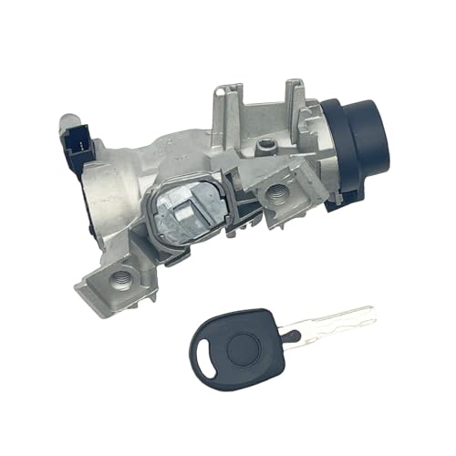 Sepzlly Zündschalter mit Zündschloss Zylinder für VW BEETLE GOLF JETTA PASSAT MK5 MK6 Touran Audi A3 8P AUDI A1 A3 Ersatz Zündschlossgehäuse 1K0905851B 1K0905865 5Q0905865A 30936044 Schließzylinder von Sepzlly