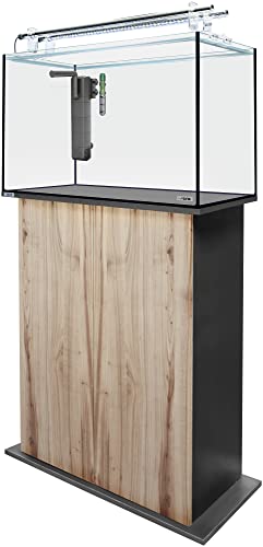 sera AquaTank 160 L mit Acryl Holder und 100 cm Unterschrank Cherry, Aquarium ein Komplettset mit LED Beleuchtung, Innenfilter und Heizer von sera