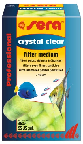 sera Crystal Clear 12 Filterbälle (formstabil & mehrfach auswaschbar) die innovative, patentierte 3D-Faserstruktur entfernt kleinste Trübungen ab 10µm (z.B. Schwebealgen, Mulm) nach kurzer Zeit, 44510 von sera