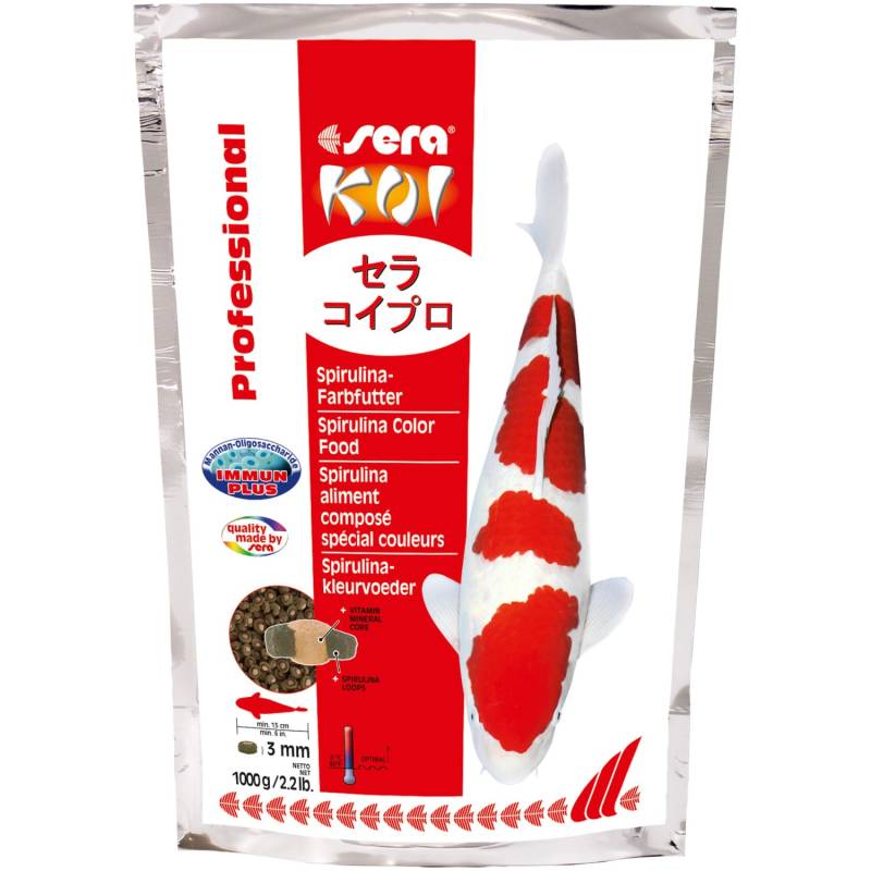 Sera Teichfutter Koi Professional Spirulina-Farbfutter 1.000 g von Sera