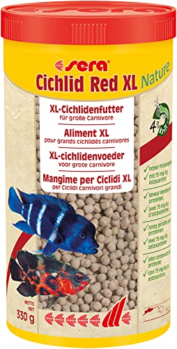 sera Cichlid Red XL Nature 1000 ml (330 g) - Hauptfutter für größere carnivore Cichliden, Futter für Malawi & Tanganjika von sera