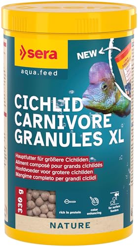 sera Cichlid Red XL Nature 1000 ml (330 g) - Hauptfutter für größere carnivore Cichliden, Futter für Malawi & Tanganjika von sera