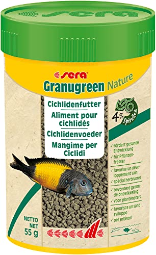 sera Granugreen Nature 100 ml (55 g) - Hauptfutter für ostafrikanische Cichliden, Futter für Malawi von sera