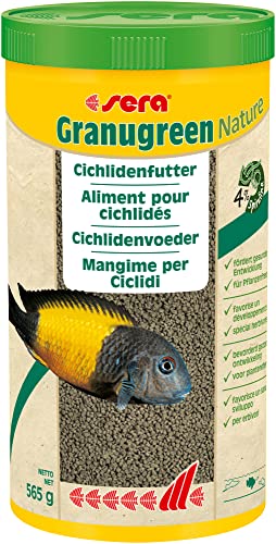 sera Granugreen Nature 1000 ml (565 g) - Hauptfutter für ostafrikanische Cichliden, Futter für Malawi von sera